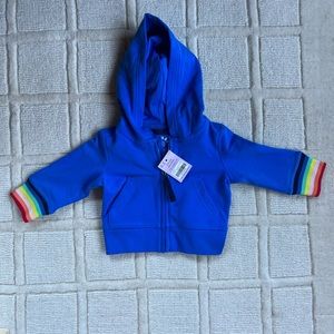 Primary hoodie with rainbow detail